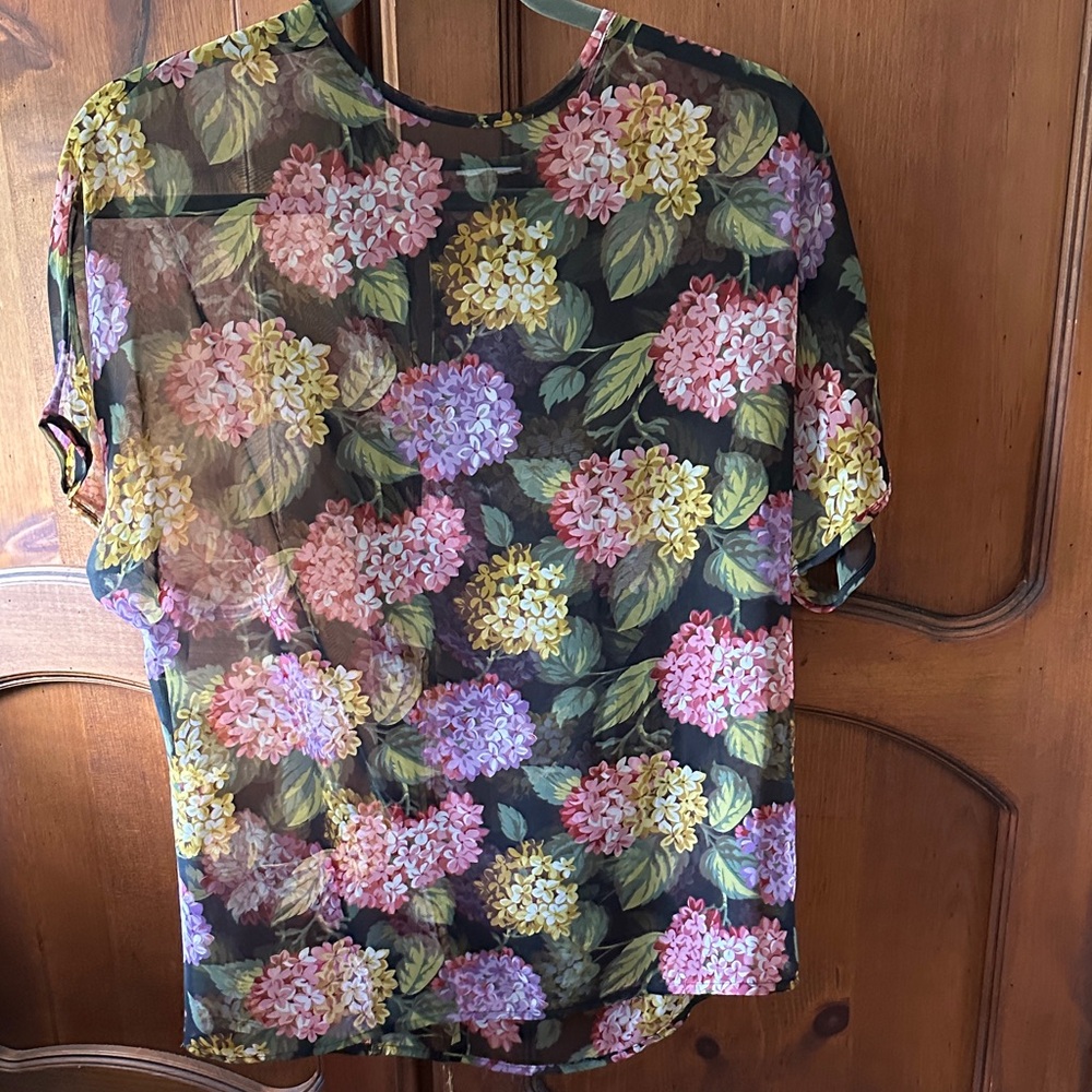 Floral Sheer Women's Top - Multicolor
